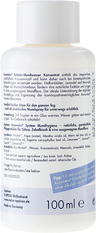 Homeopathic Mouthwash Concentrate - Apeiron Auromere Herbal Concentrated Mouthwash Homeopathic  — photo N7