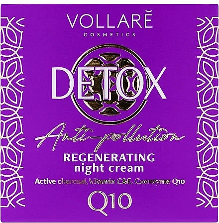 Regenerating Night Face Cream - Vollare Cosmetics Detox Anti-Pollution Regenerating Night Cream — photo N2