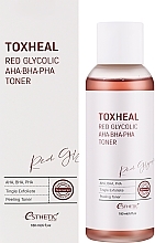 Exfoliating Tonic with Glycolic Acid - Esthetic House Toxheal Red Glycolic AHA-BHA-PHA Toner — photo N2