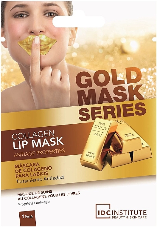 Hydrogel Lip Mask with Collagen - IDC Institute Gold Collagen Lip Mask — photo N1