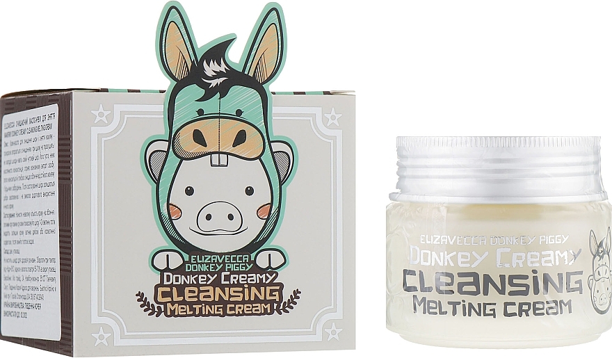 Cleansing Makeup Remover Oil Cream - Elizavecca Donkey Creamy Cleansing Melting Cream — photo N1