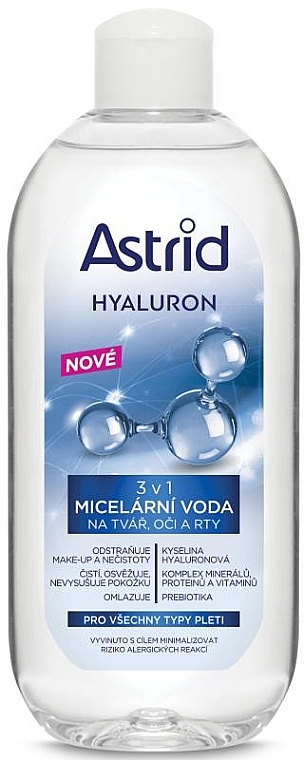 Micellar Water with Hyaluronic Acid - Astrid Hyaluron 3in1 Micellar Water — photo N1