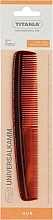 Fragrances, Perfumes, Cosmetics Men Pocket Hair Comb, 17,5cm - Titania Havannah