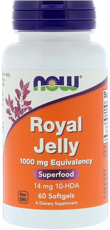 Royal Jelly, 1000 mg, softgels - Now Foods Royal Jelly — photo N1