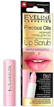 Fragrances, Perfumes, Cosmetics 8-in-1 Gentle Lip Scrub in Lipstick Shape - Eveline Cosmetics Precious Oils