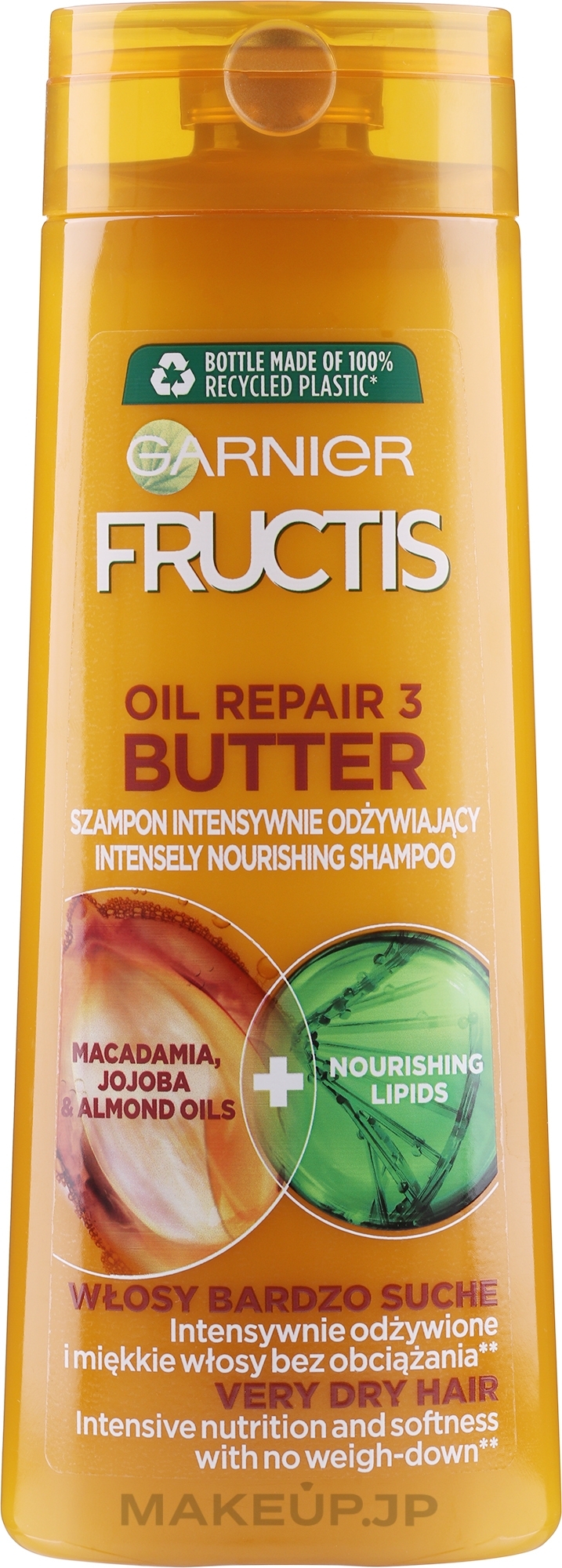 Shampoo for Very Dry & Damaged Hair - Garnier Fructis Oil Repair 3 Butter Shampoo — photo 400 ml