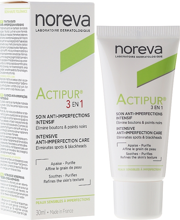Problem Skin Treatment 3 in 1 - Noreva Actipur Intensive Anti-Imperfection Care 3in1 — photo N1