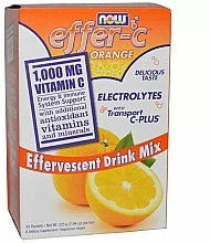 Fragrances, Perfumes, Cosmetics Powder Electrolytes with Orange Taste - Now Foods Effer-C Orange