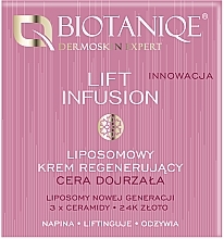 Fragrances, Perfumes, Cosmetics Liposomal Regenerating Cream 70+ - Biotaniqe Lift Infusion Regenerating Cream