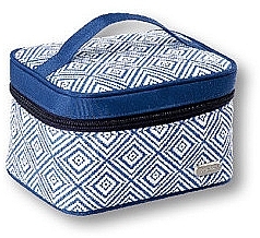 Fragrances, Perfumes, Cosmetics Makeup Bag "Rhombus" geometric print, 93784, blue - Top Choice