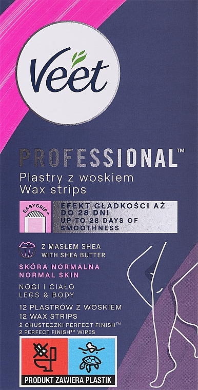 Face Wax Strips for Normal Skin - Veet Wax Strips Normal Skin  — photo N1