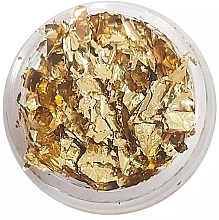 Foil Nail Art Flakes, gold - Elisium Showstopper — photo N2