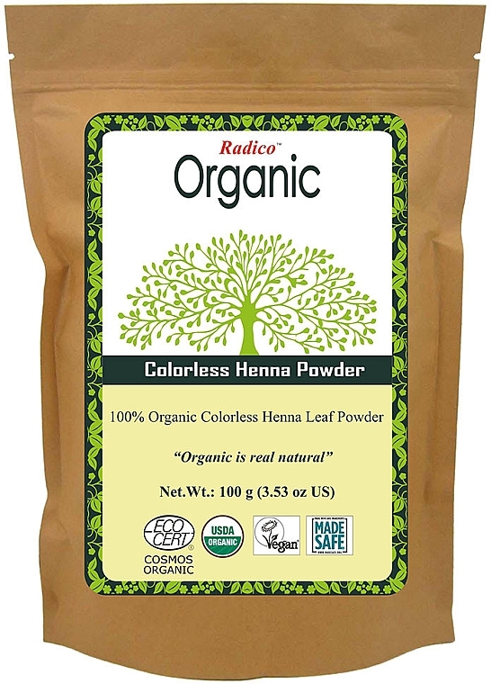 Colourless Henna - Radico Organic Colorless Henna Powder — photo N1