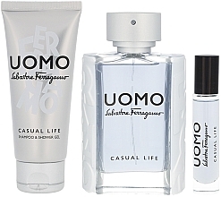 Fragrances, Perfumes, Cosmetics Salvatore Ferragamo Uomo Casual Life - Set (edt/100ml + edt/10ml + sh/gel/100ml)