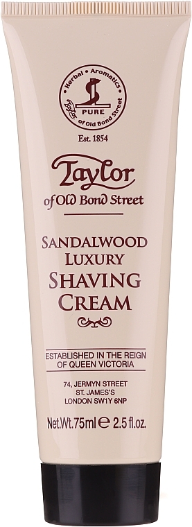 Shaving Cream "Sandalwood" - Taylor Of Old Bond Street Sandalwood Luxury Shaving Cream (in tube) — photo N6