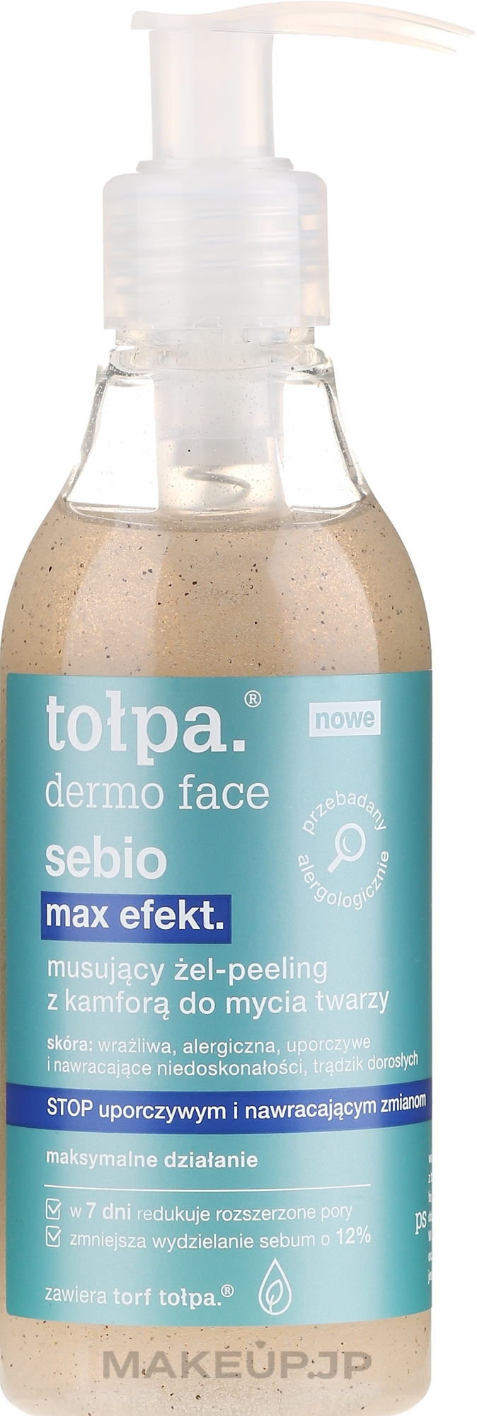 Fizzy Face Wash Gel - Tolpa Dermo Face Sebio Max Efect Gel-peeling — photo 195 ml