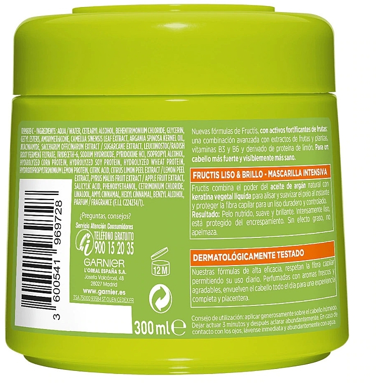 Hair Mask - Garnier Fructis Hydra Smooth 72H — photo N4