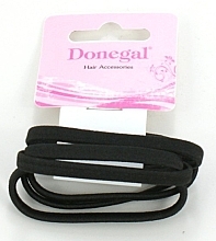 Elastic Hair Bands, FA-9934, black, 6 pcs - Donegal — photo N1