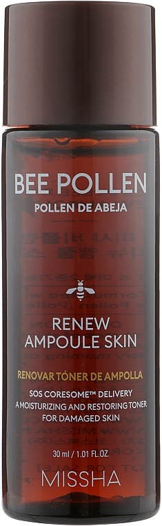 Set - Missha Bee Pollen Renew Skincare Set (ton/150ml + emulsion/130ml + mini/ton/30ml + mini/emulsion/30ml) — photo N6