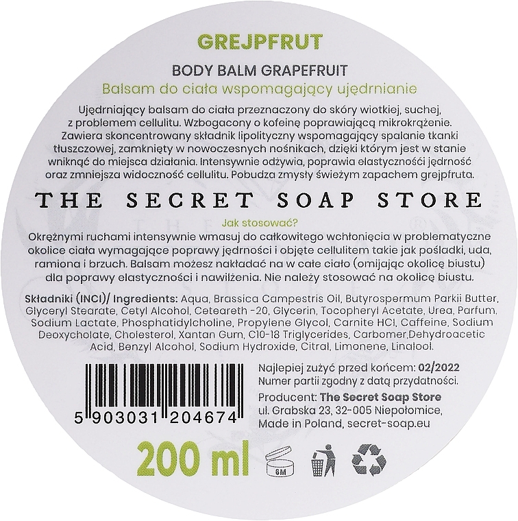 Grapefruit Body Balm - Soap&Friends  — photo N2