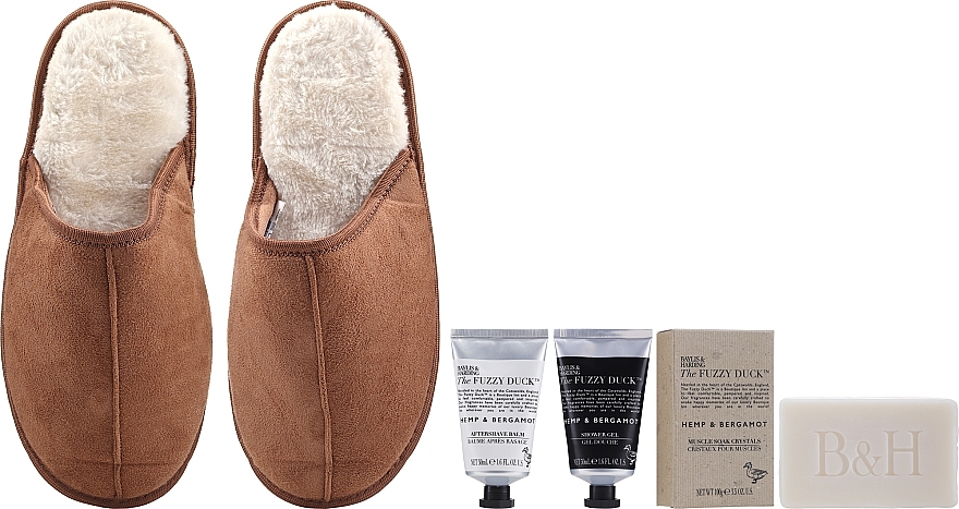 5-Piece Set - Baylis & Harding The Fuzzy Duck Men's Slipper Gift Set — photo N2