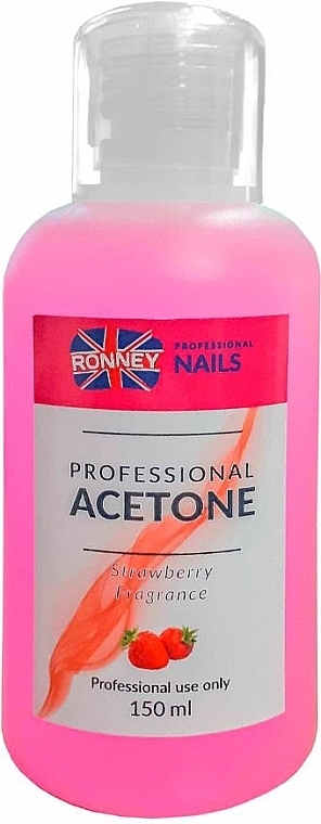 Nail Polish Remover "Strawberry" - Ronney Professional Acetone Strawberry — photo N23