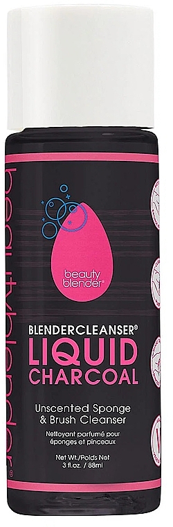 Charcoal Cleansing Gel for Sponges & Brushes - Beautyblender Blender Cleanser Liquid Charcoal — photo N1