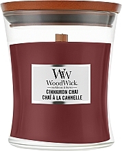 Scented Candle in Glass - WoodWick Hourglass Candle Cinnamon Chai — photo N3