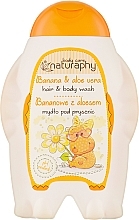 Fragrances, Perfumes, Cosmetics Kids Shower Gel-Shampoo "Banana & Aloe Vera" - Naturaphy Hair & Body Wash