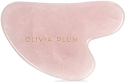 Fragrances, Perfumes, Cosmetics Gua-Sha Scraper, rose quartz - Olivia Plum Contour Gua Sha