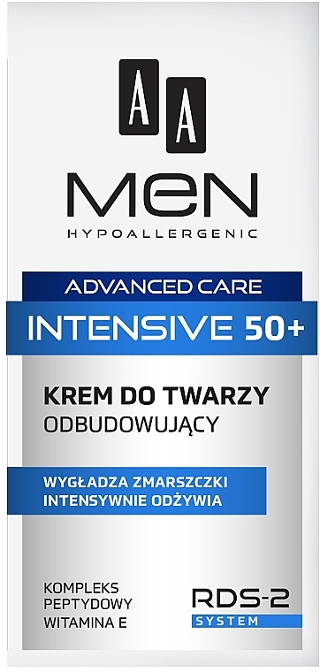 Rebuilding Face Cream - AA Men Advanced Care Intensive 50+ Face Cream Rebuilding — photo N3