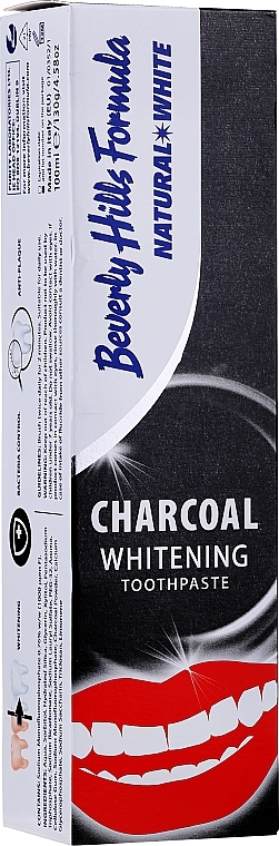 Whitening Charcoal Toothpaste - Beverly Hills Formula Natural White Charcoal Whitening Toothpaste — photo N2
