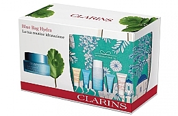 Fragrances, Perfumes, Cosmetics 7-Piece Set - Clarins Blue Bag Hydra