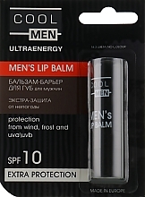 Fragrances, Perfumes, Cosmetics Men Lip Balm Barrier "Extra-Protection" - Cool Men Ultraenergy Mens Lip Balm