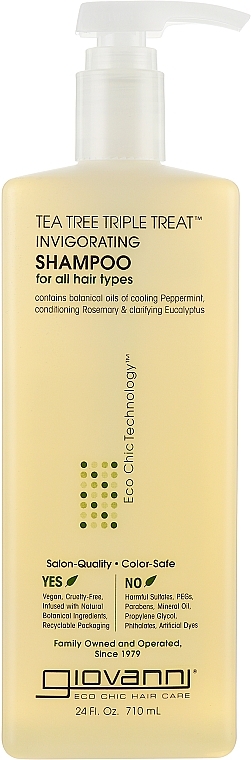 Toning Shampoo - Giovanni Triple Treatment Tea Tree Shampoo — photo N2