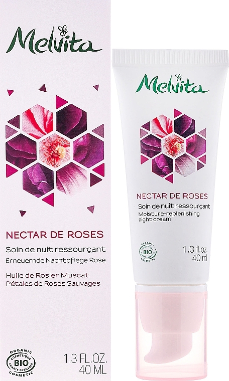 Moisturizing Night Cream "Rose Nectar" - Melvita Nectar De Rose Moisture-Repienishing Night Cream — photo N13
