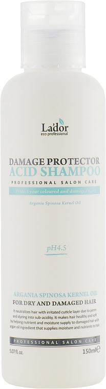 Alkaline Shampoo pH 4.5 - La'dor Damage Protector Acid Shampoo — photo N14