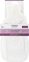 Exfoliating Massage Glove, white - Titania — photo N1