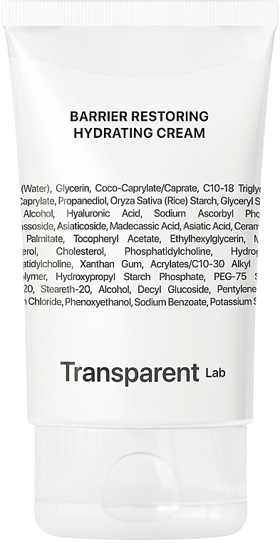 Moisturizing Face Cream - Transparent Lab Barrier Restoring Hydrating Cream — photo N1