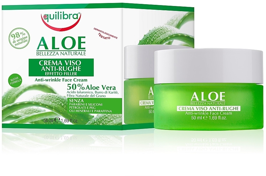 Anti-Wrinkle Filling Face Cream - Equilibra Aloe Line Anti-Wrinkle Filling Cream — photo N2