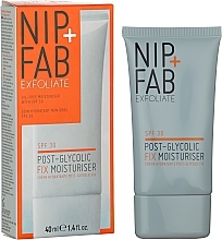 Moisturizing Sunscreen - NIP + FAB Post Glycolic Fix Moisturiser SPF 30 — photo N2