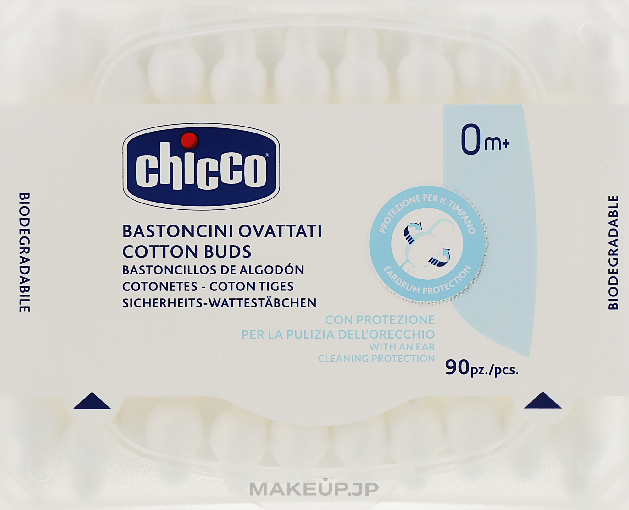 Cotton Buds with Stopper, 90 pcs - Chicco — photo 90 szt.