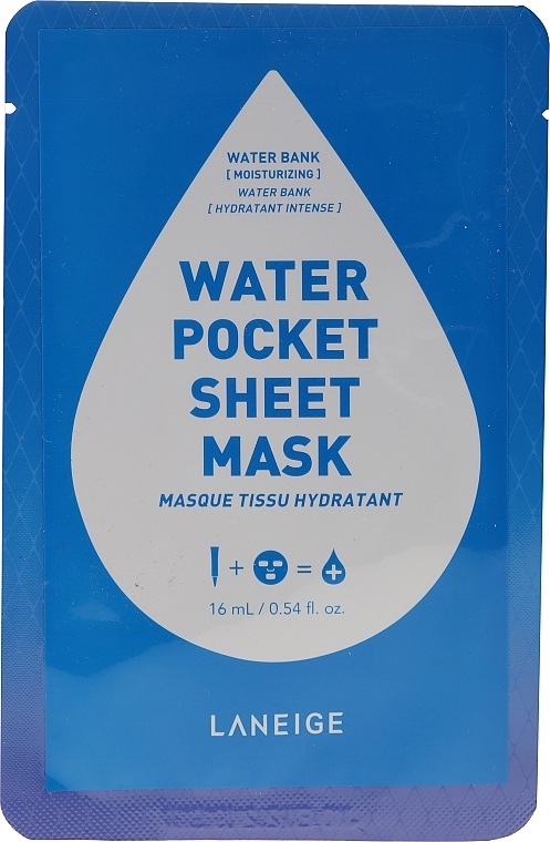 Moisturizing Face Sheet Mask - Laneige Water Pocket Sheet Mask Water Bank — photo N1