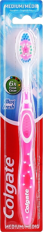 Medium Toothbrush, pink - Colgate Max Fresh Medium — photo N1