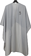 Fragrances, Perfumes, Cosmetics Hairdressing Cape, grey with black logo - Kodi Professional