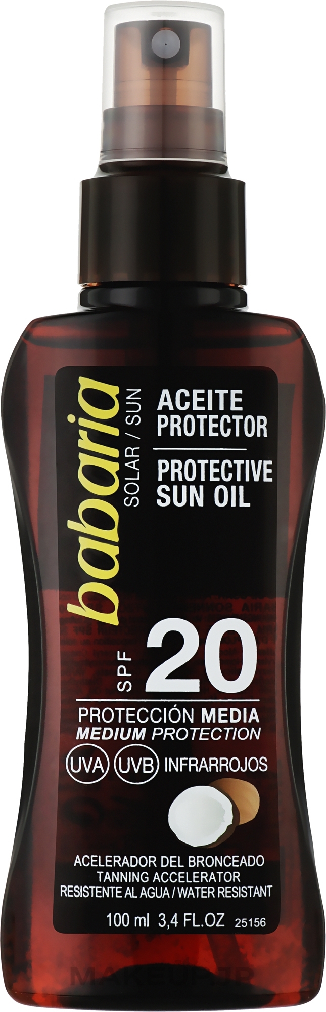 Sunscreen Spray - Babaria Sun Protective Sun Oil SPF20 — photo 100 ml