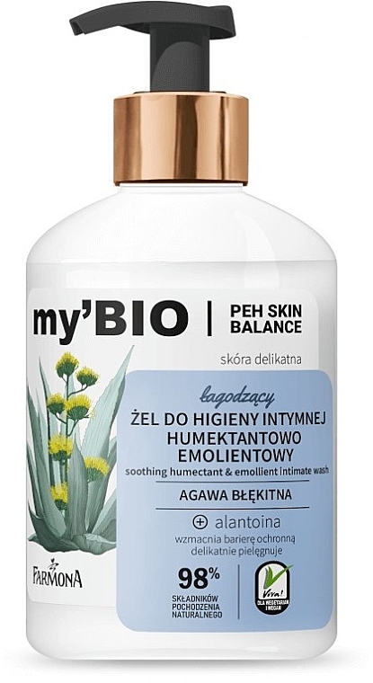 Blue Agave Intimate Hygiene Gel - Farmona My’Bio Peh Skin Balance — photo N1