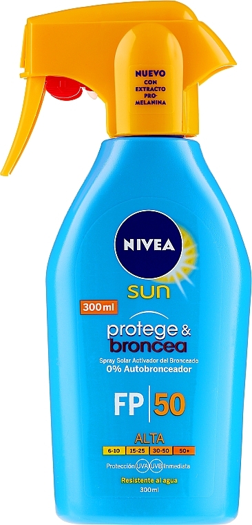 Sunscreen Spray SPF50 - Nivea Sun Protection & Bronzing Solar Spray SPF50 — photo N1