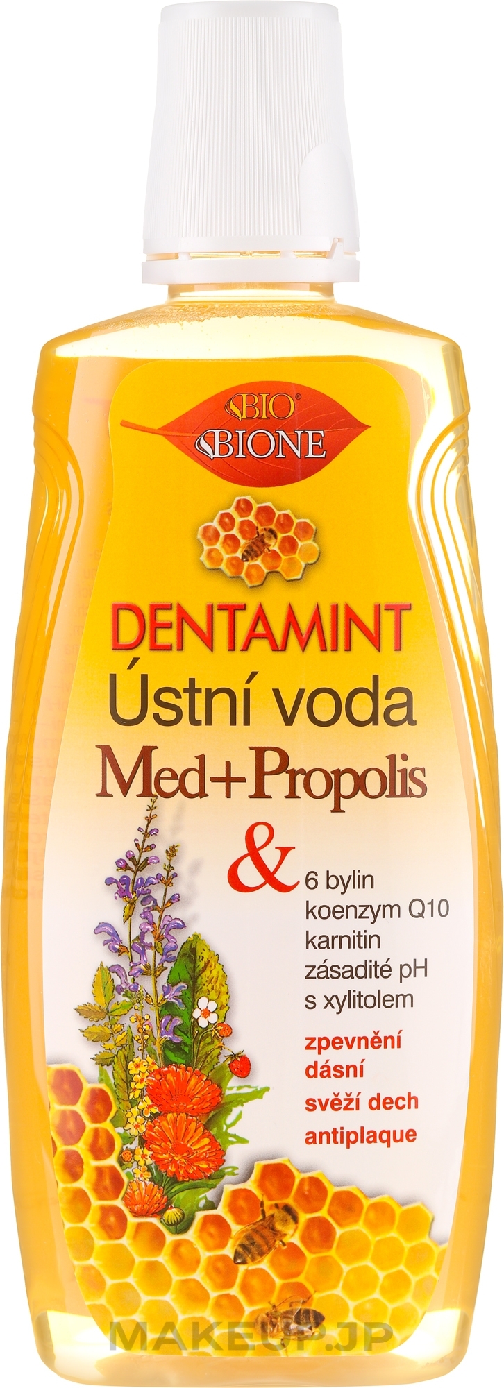 Mouthwash - Bione Cosmetics Dentamint Mouthwash Honey + Propolis — photo 500 ml