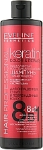 8in1 Color Restoration & Protection Micellar Shampoo - Eveline Cosmetics Hair Clinic Keratin Color & Repair — photo N1